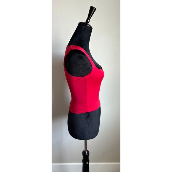 Princess Polly Women's Back in Time Square Neck Red Cropped Jersey Tank Size 2 - Picture 3 of 9